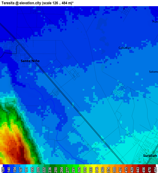 Teresita elevation map