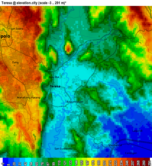 Teresa elevation map