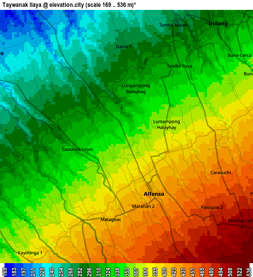 Taywanak Ilaya elevation map