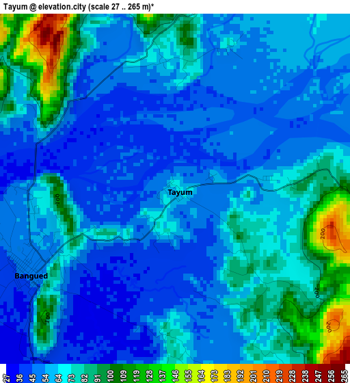 Tayum elevation map