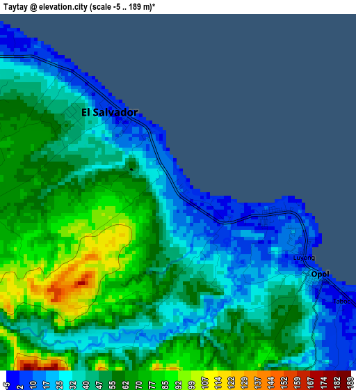 Taytay elevation map