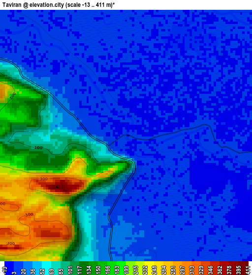 Taviran elevation map