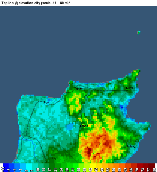 Tapilon elevation map