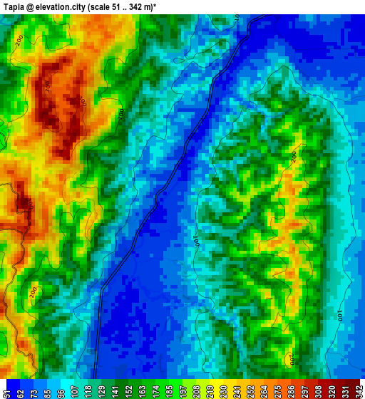 Tapia elevation map