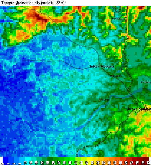 Tapayan elevation map