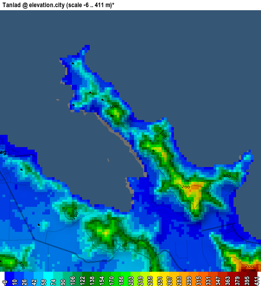 Tanlad elevation map