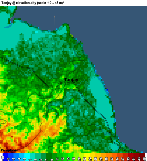 Tanjay elevation map