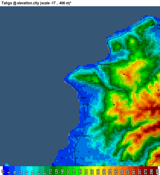 Tañgo elevation map