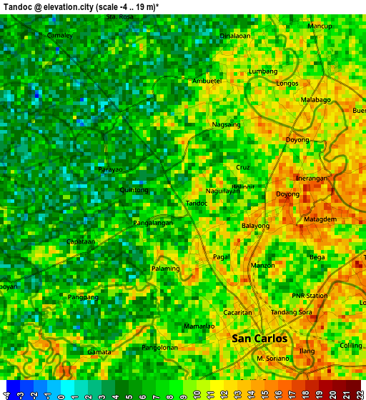 Tandoc elevation map