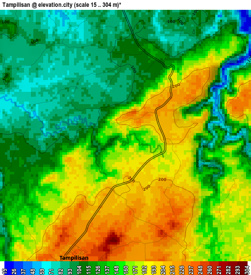 Tampilisan elevation map