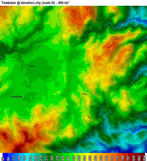 Tambalan elevation map