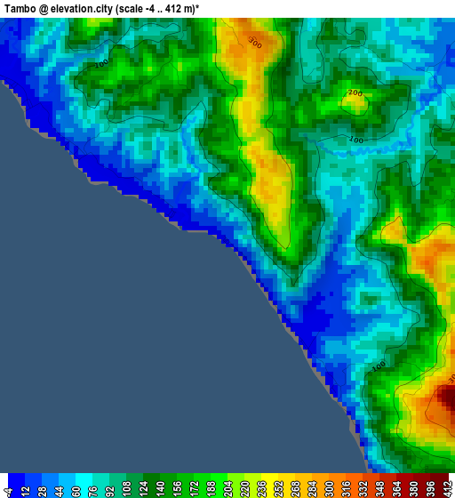 Tambo elevation map