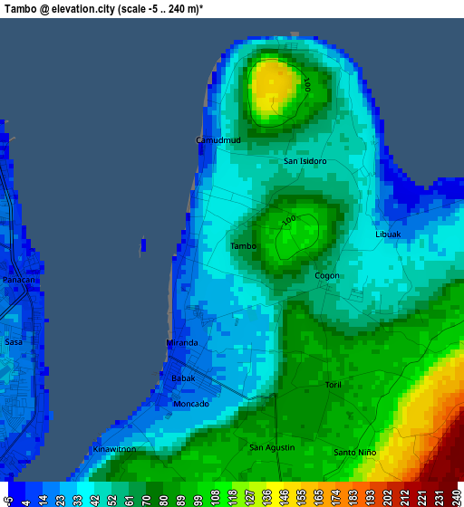 Tambo elevation map