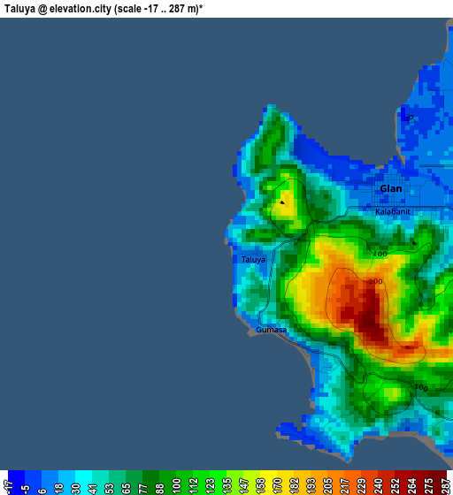 Taluya elevation map