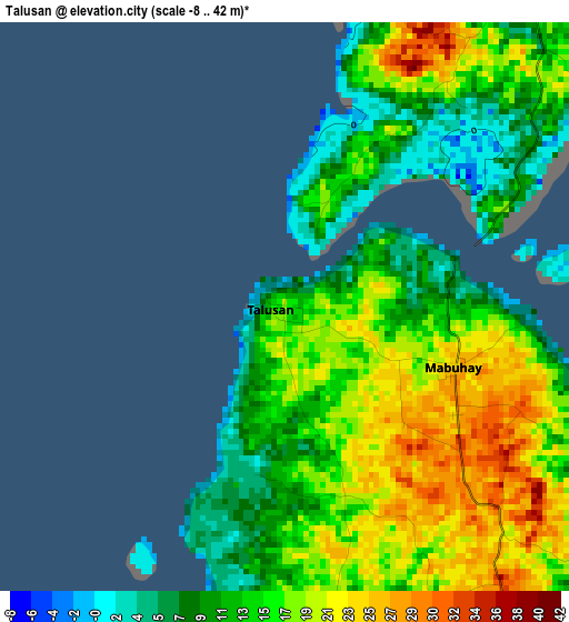 Talusan elevation map