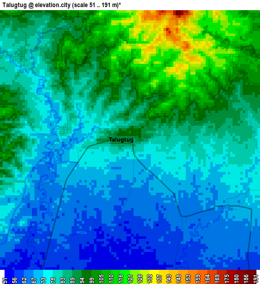 Talugtug elevation map