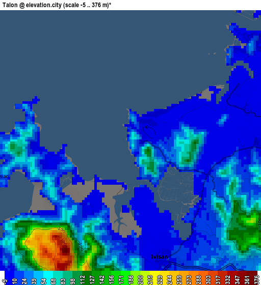 Talon elevation map