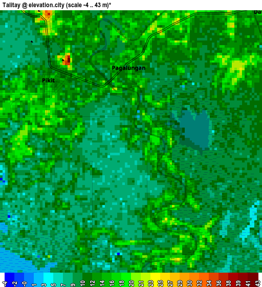 Talitay elevation map