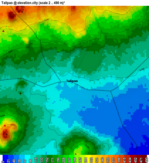 Talipao elevation map