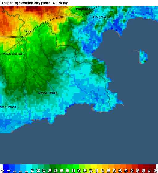 Talipan elevation map