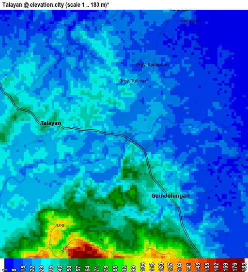 Talayan elevation map