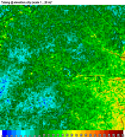 Talang elevation map