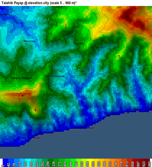 Talahib Payap elevation map