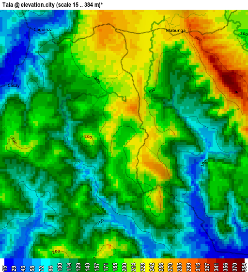 Tala elevation map