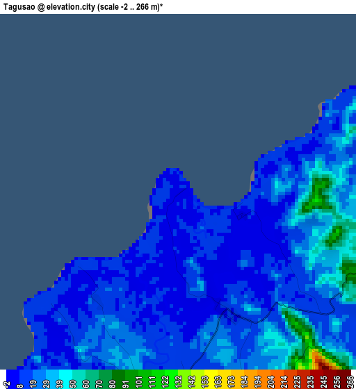 Tagusao elevation map