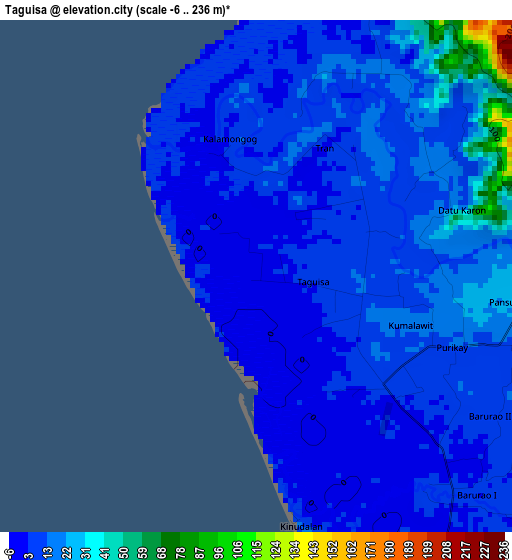 Taguisa elevation map