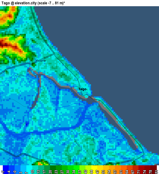 Tago elevation map