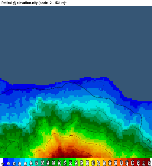 Patikul elevation map