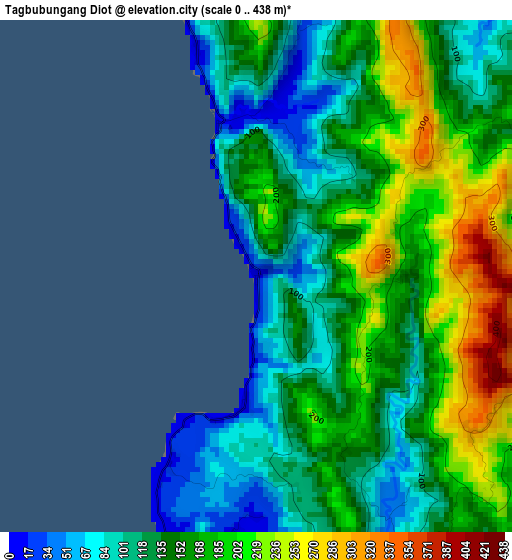 Tagbubungang Diot elevation map