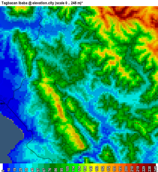 Tagbacan Ibaba elevation map