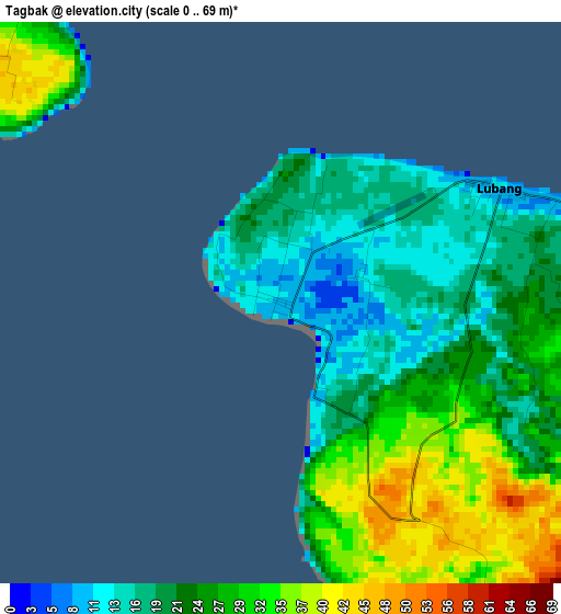 Tagbak elevation map