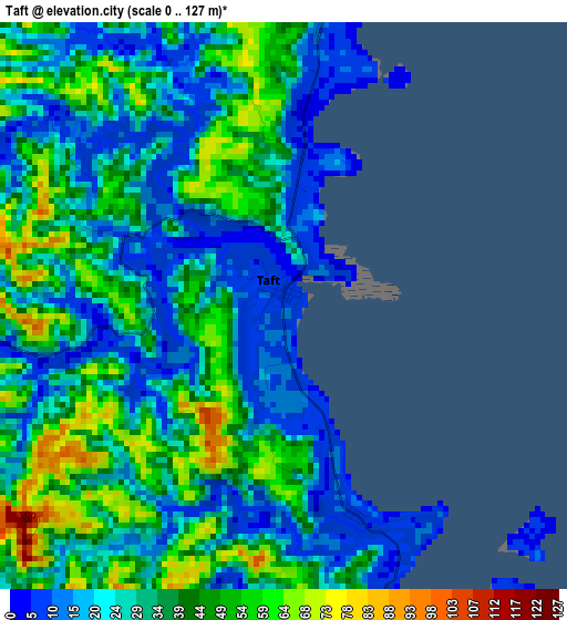 Taft elevation map