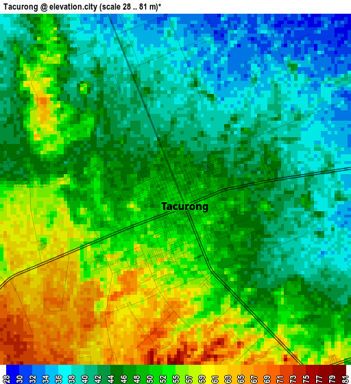 Tacurong elevation map