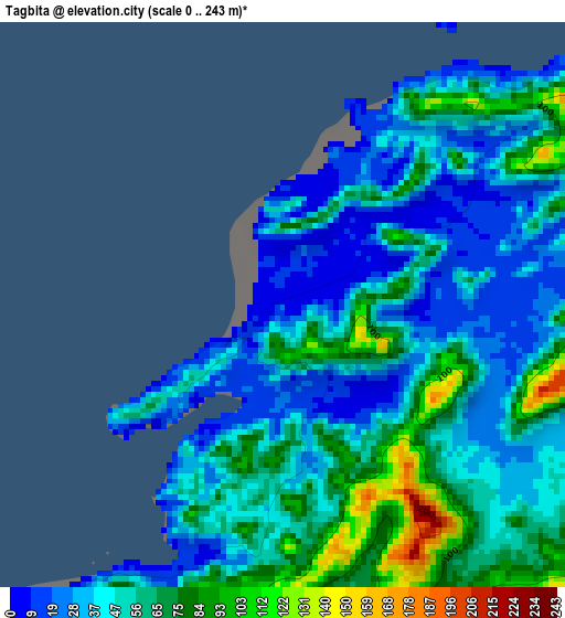 Tagbita elevation map