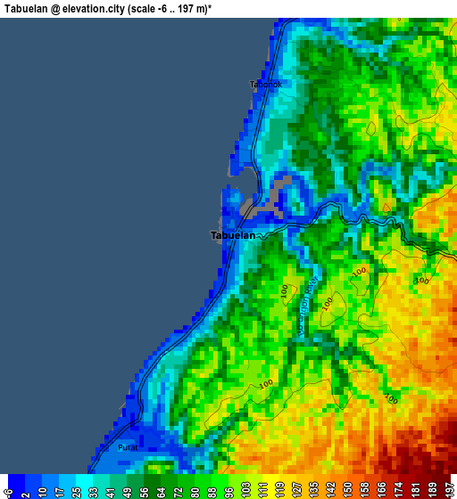 Tabuelan elevation map