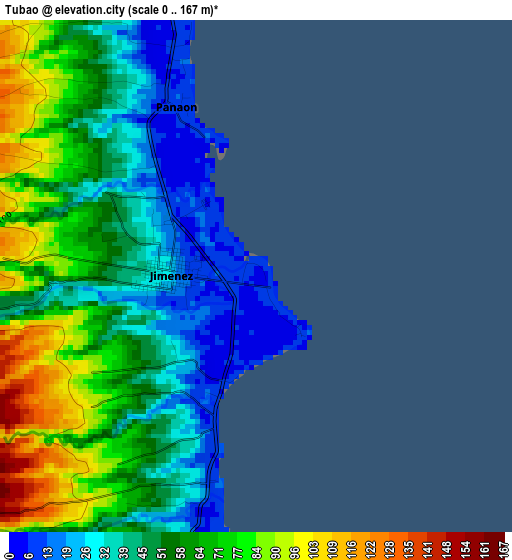 Tubao elevation map