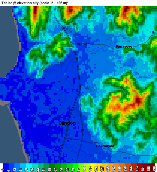 Tablac elevation map