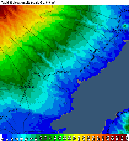 Tabid elevation map