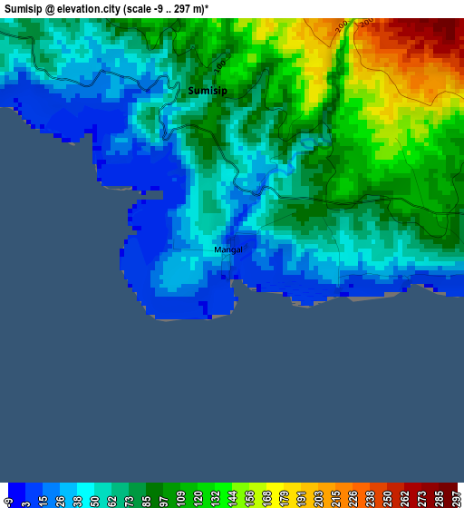 Sumisip elevation map