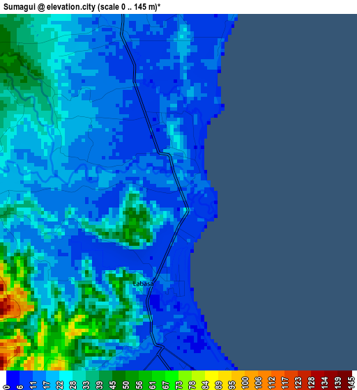 Sumagui elevation map