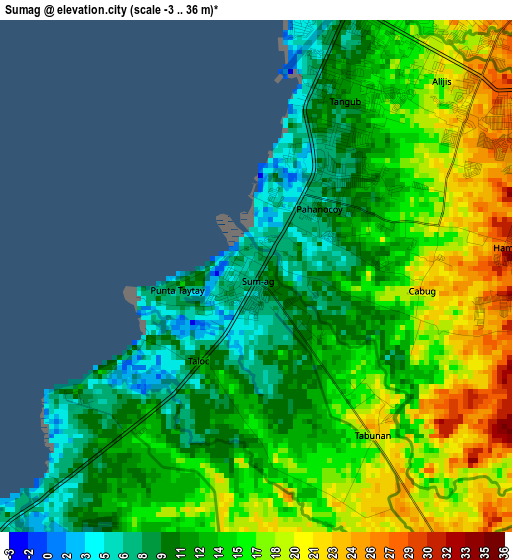 Sumag elevation map