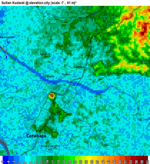 Sultan Kudarat elevation map