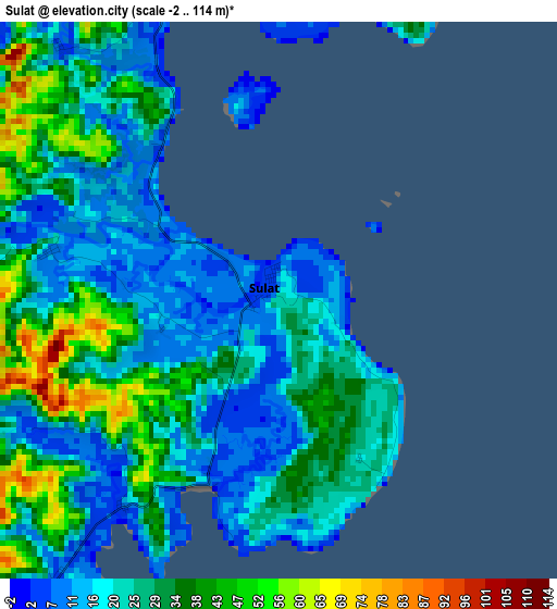 Sulat elevation map