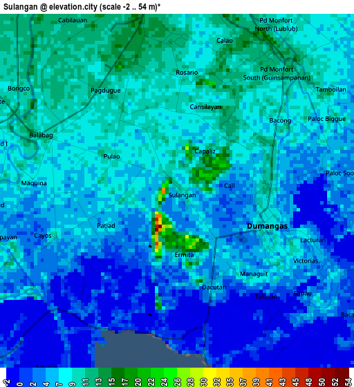 Sulangan elevation map