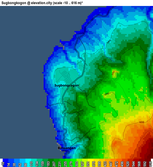 Sugbongkogon elevation map