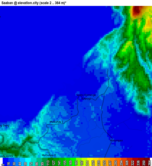 Saaban elevation map